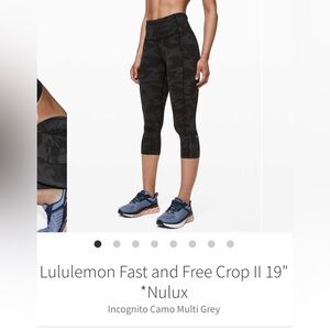 Lululemon Camo Crop leggings